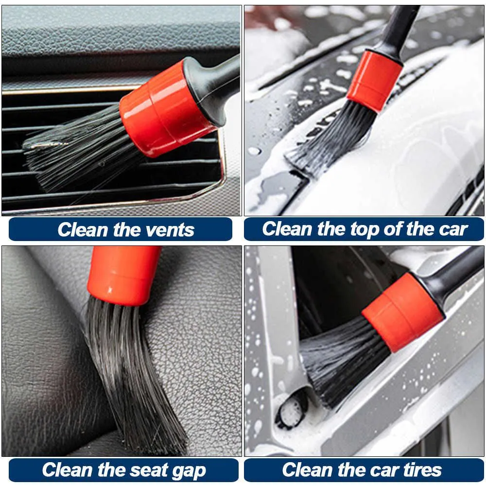 Maintenance New Detailing Brush Drill Brushes For Car Tire Rim Cleaning Detail Brush Set For Auto Interior Exterior Cleaning Car Dry Wash