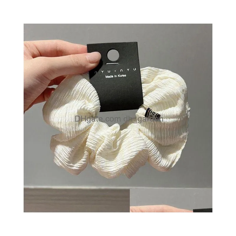Hair Rubber Bands Korean Retro Romantic Plaid Elastic Scrunchie Simple Fashion Rope Accessories For Drop Delivery Jewelry Ha Dhgarden Dhkah