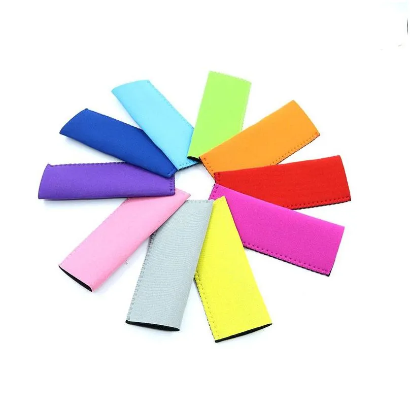 Party Favor Neoprene Popsicle Er Solid Color Protection Antize Hand Reusable Drop Delivery Home Garden Festive Supplies Event Dhdkf