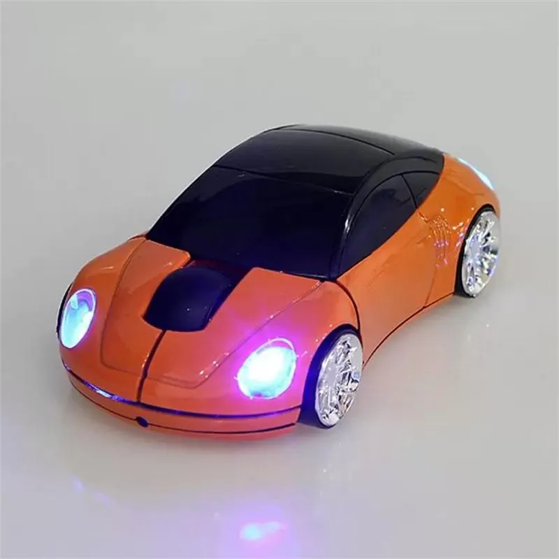 Wireless Car Mice with light Computer Accessories 2.4GHz 3D Optical Mouse auto Mice Sports Shape Receiver USB For PC Laptop