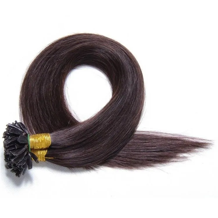 1g s 100g pack 14 24 100 human hair extensions u tip remy peruvian straight wave nail hair 5 color option