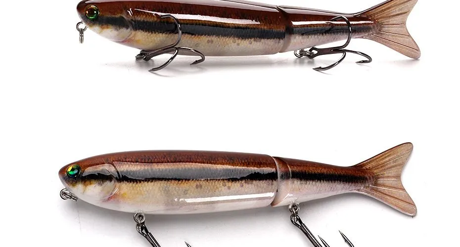 Lipless Simulation Fish Floating Popper Musky fishing lure 127cm 21g 6colors 2 Sections bass Hard bait Split Tail fish