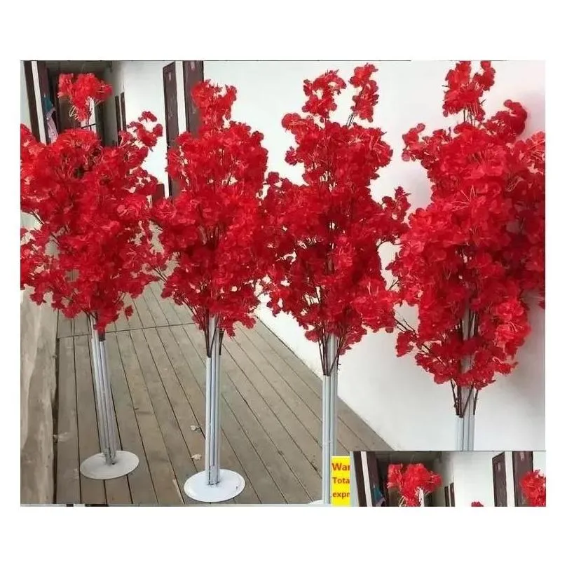 decorative flowers wreaths wedding decoration 5ft tall 10 piecelot slik artificial cherry blossom tree roman column road drop deli