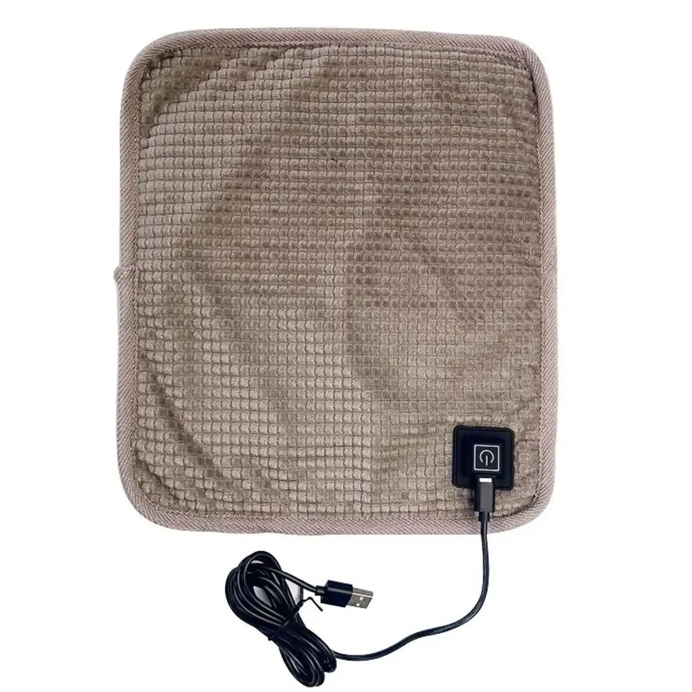 Mat Winter Car Seat Heated Cushion 30x25cm Ice Fishing Chair Thermal Mat 3 Level Temperature Picnic USB Type C Electric Heating Pad