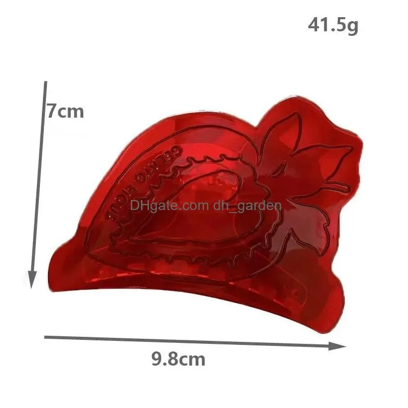 Clamps 2023 New High Quality 10Cm Big Fruit Stberry Hair Clip Claw Cute Red Acetate Shark Accessories Drop Delivery Jewelry Dhgarden Dhc3J