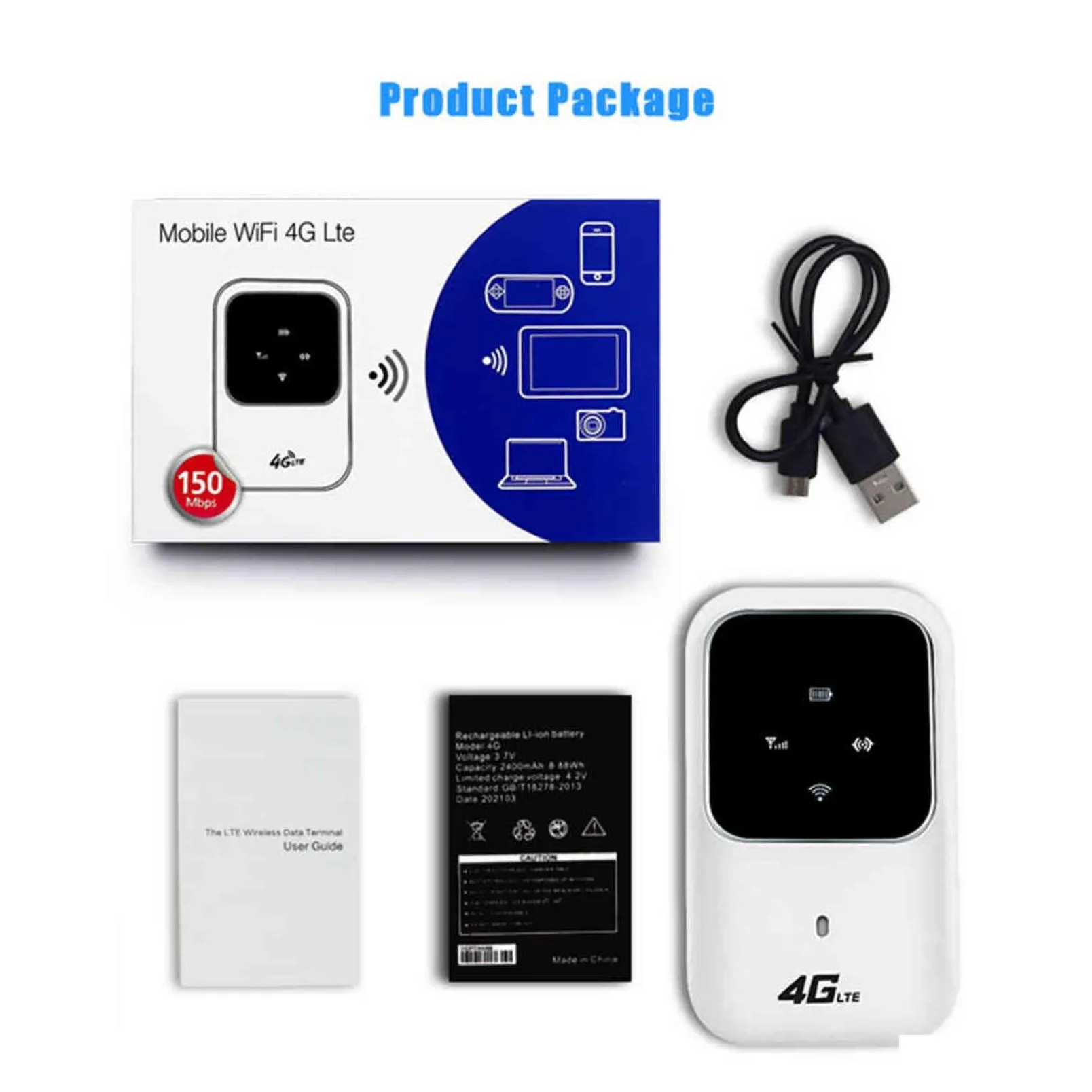 4G Wireless Router LTE Portable Car Mobile Broadband Network Pocket 24G Wireless Router 100Mbps spot SIM Unlocked WiFi Modem G6087853