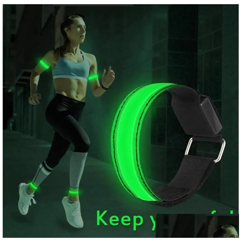 LED luminous arm outdoor Gadget sports lighting wrist straps with a single flash arm can be customized logo Bracelet9545858