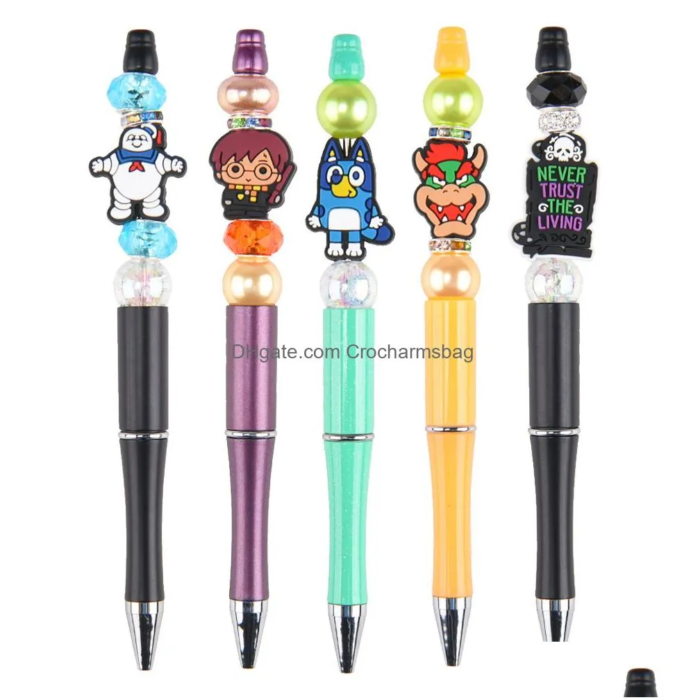 Shoe Parts & Accessories Wholesale Custom Pvc Pen Charms Ballpoint Colorf Cute Decoration Students For School Drop Delivery Shoes Dhxof