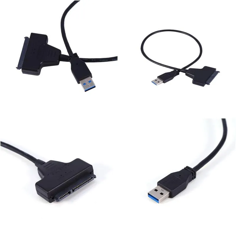 PC USB 30 To Sata Cable 22 Pin Power Adapter Cable for 25 HDD SDD Hard Disk Drive7588530