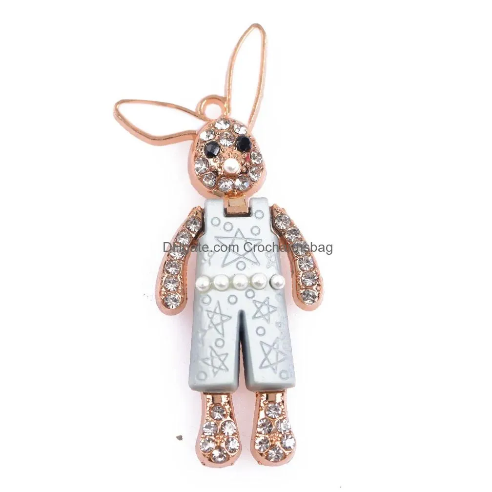 Shoe Parts & Accessories Wholesale Fashion Cute Metal Rabbit Design Bling Designer Charms And Accessary Drop Delivery Shoes Dhubv
