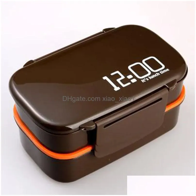 creative eco-friendly lunch box for kids 1400ml food cintainer portable bento leakproof microwavable storage 210423