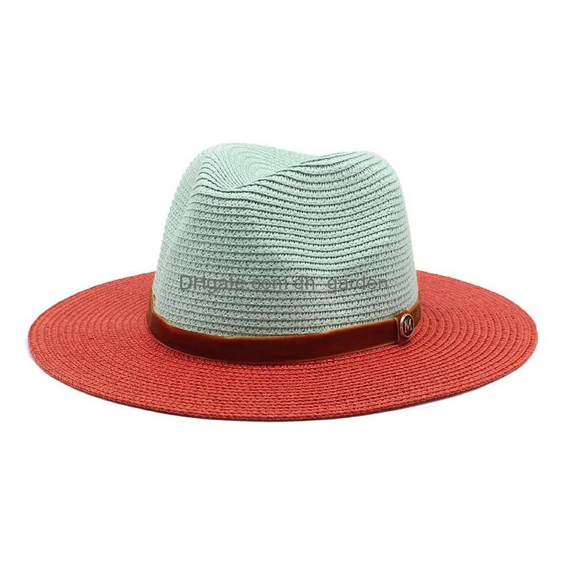 Stingy Brim Hats Summer Casual Sun For Men Women Fashion Letter M Jazz St Beach Shade Panama Hat Wholesale And Retail Drop D Dhgarden Dhgg7