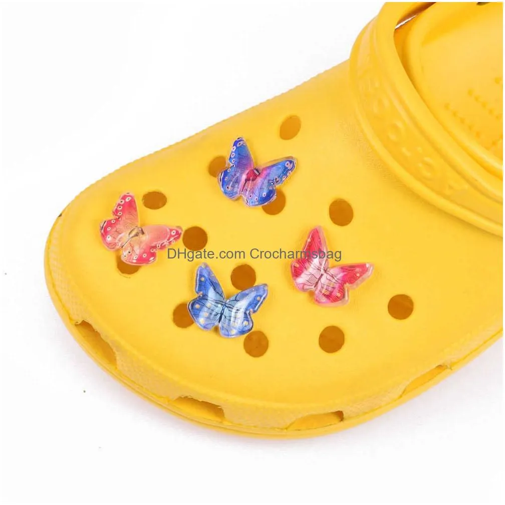 Shoe Parts & Accessories Metal Per Bottle No 5 Bling Queen Butterfly Decoration Girls Shinny Clog Shoes Charms Drop Delivery Dhjv1