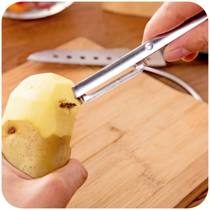 Stainless Steel Cutter Vegetable Fruit  Slicer Potato Peeler Parer Tool TLY019