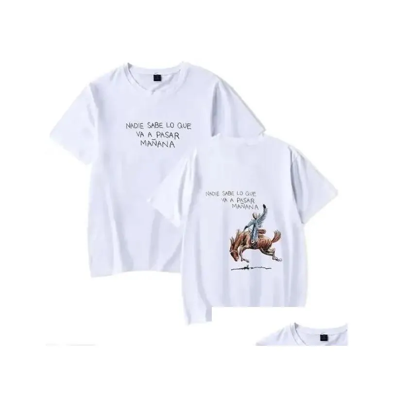 Men`S T-Shirts Rapper Bad Bunny Most Wanted Tour 2024 Oversized T Shirt Women Men Summer Fashion O-Neck Short Sleeve Funny Tshirt Grap Otzyb