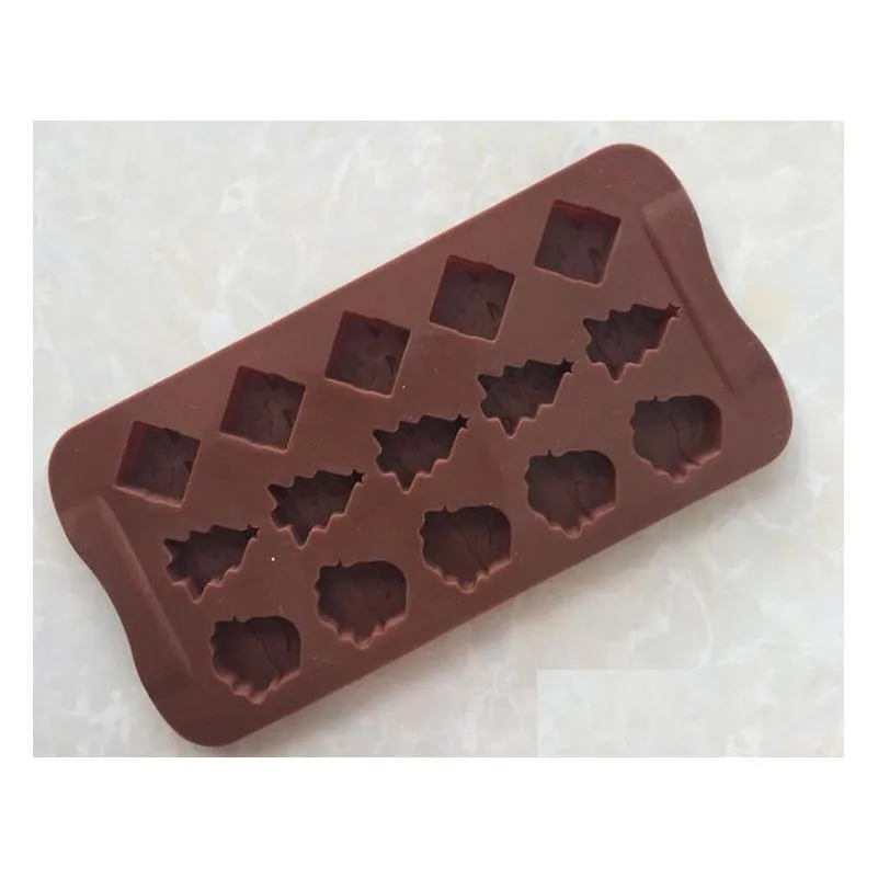 Baking Moulds Christmas Mods Sile Cake Mold Chocolate Molds Tree Wand Sock Snowman Diy Mod Drop Delivery Home Garden Kitchen, Dining B Dh1Ip