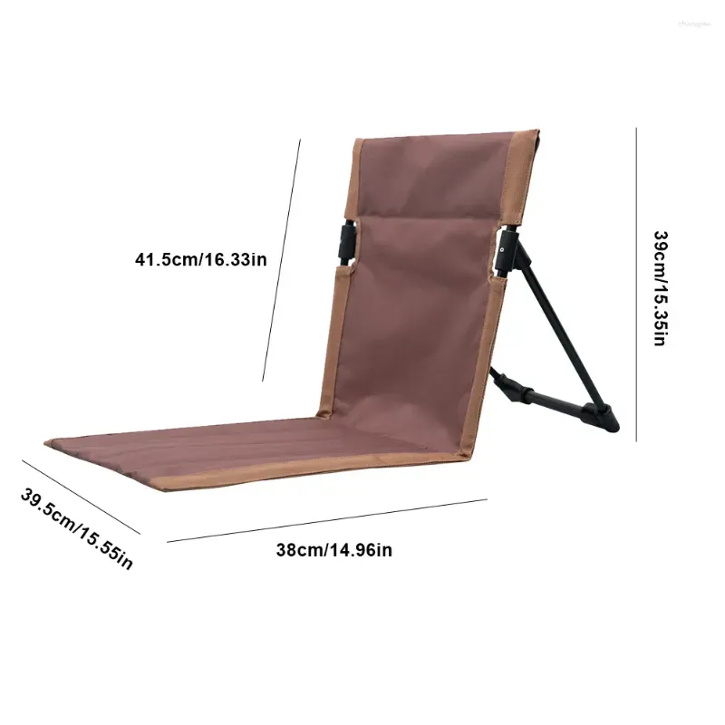 Camp Furniture Backrest Cushion Chair With Carry Bag Folding Back Beach Oxford Cloth Floor Lounger For Outdoor Picnic Barbecue