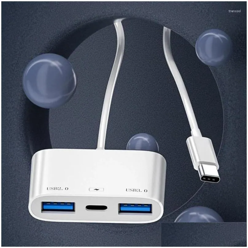 Mini USB TypeC Hubs 3 In 1 Multi Port Docking Station For Laptops