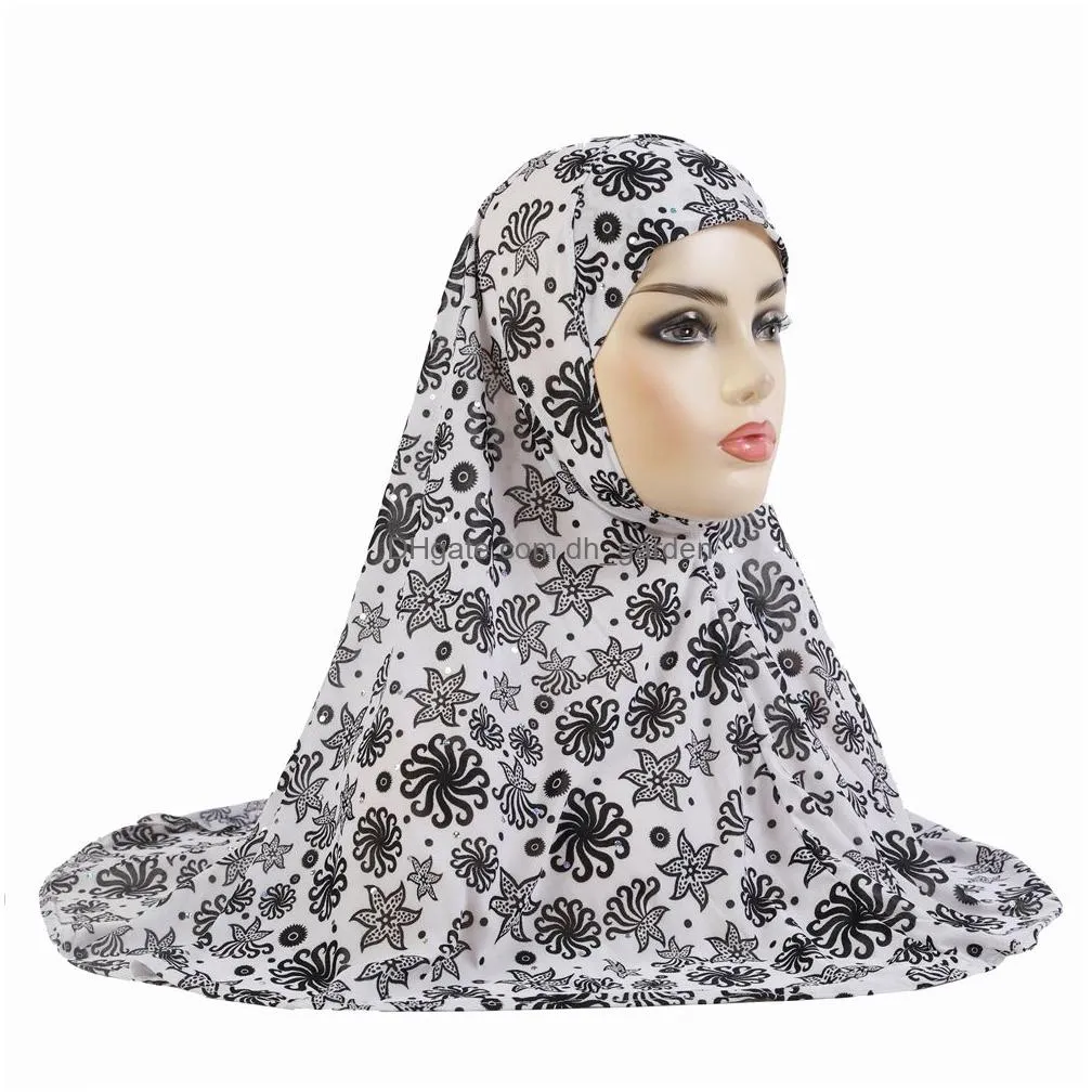 Beanie/Skull Caps Size M One Piece Amira Muslim Women Hijab Instant Scarf Print Turban Islamic Prayer Hijabs Shawl Wrap Pl O Dhgarden Dhjry