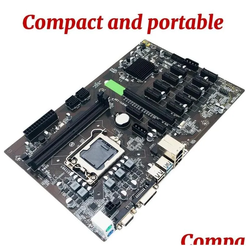 Motherboards 2021 B250 BTC Mining Motherboard 12 PCIE Support Video Card LGA 1151 DDR4 Memory USB30 For Machine9047277