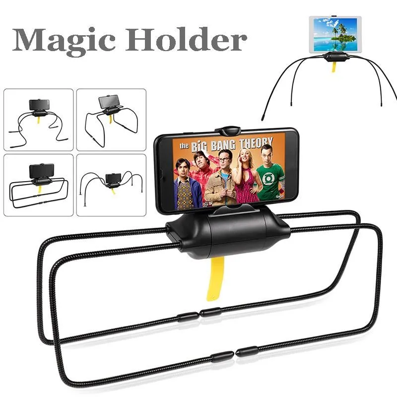 Cell Phone Mounts & Holders Universal Mobile Holder Flexible Spider Clip For Ipad Tablet Lazy Home Bed Desktop Mount Bracket Smartphone