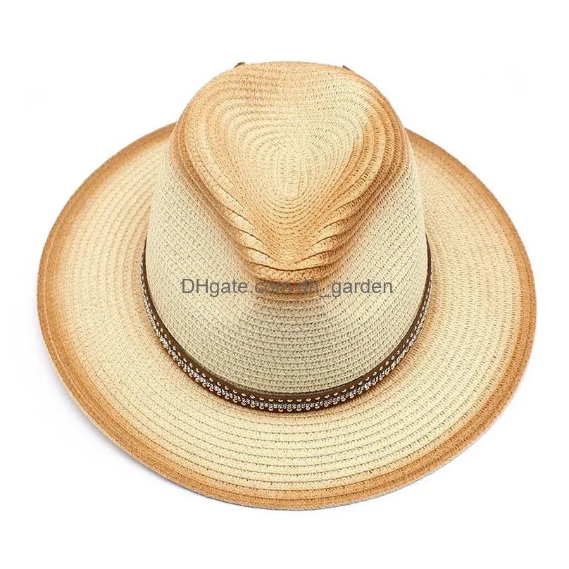 Stingy Brim Hats 2022 Elegant Tassel Beach For Women Holiday Ladies Sun Hat Summer St Uv Protection Foldable Travel Drop Del Dhgarden Dhoxq