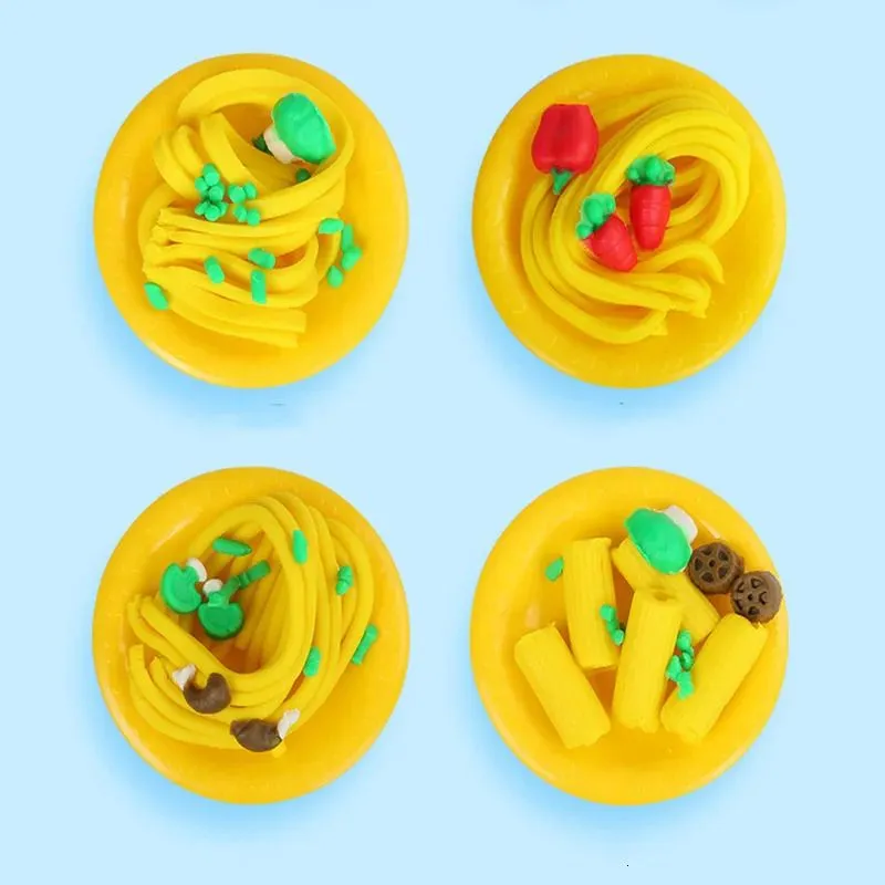 Creative Plasticine Modeling Food Clay Noddles Mold Nontoxic Toys For Children Boys Girls learning Educational Board Gift 240117