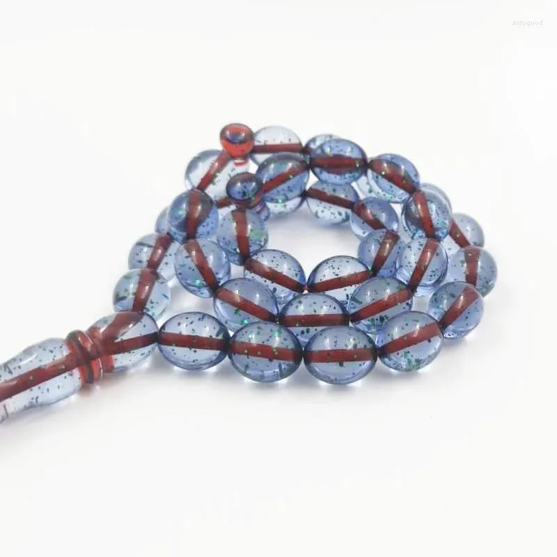 Strand Blue Resin Tasbih 33 Prayer Beads Muslim Bracelet Gift Arabic Accessories Turkish Jewelry Man Misbaha