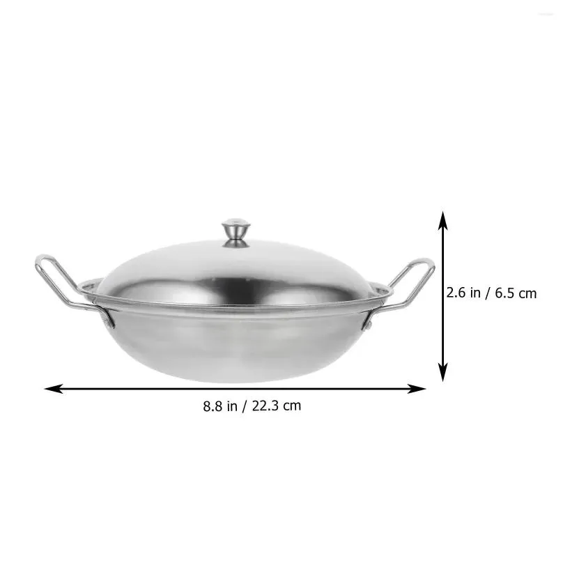 Pans Stove Iron Steel Frying Pan Wok Fry Griddle Chinese Cookware Outdoor Asian Stewpot Stainless Skillet