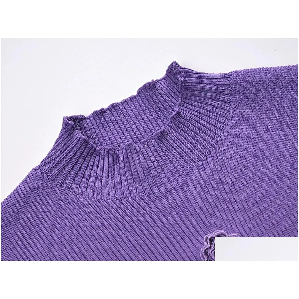 3019 2024 Runway Spring Summer Brand SAme Style Short Sleeve Purple Crew Neck Womens Clothes High Quality Womens Yl