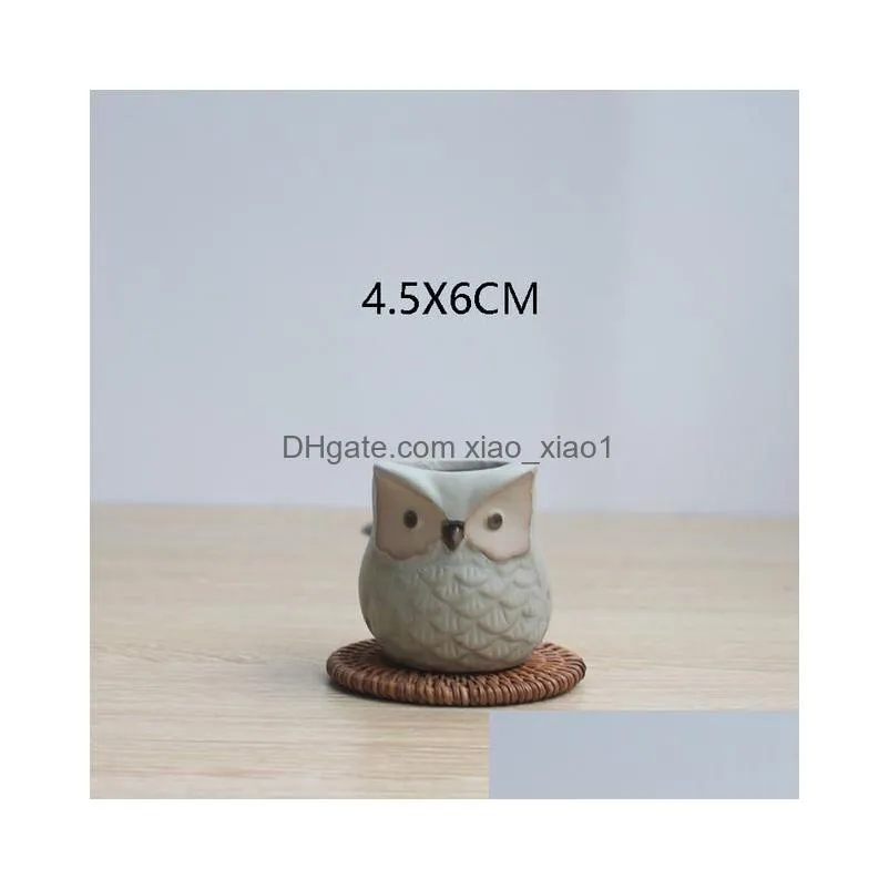 creative succulents ceramics flower pot owl thumb small flower pots breathable ceramic handicraft decoration