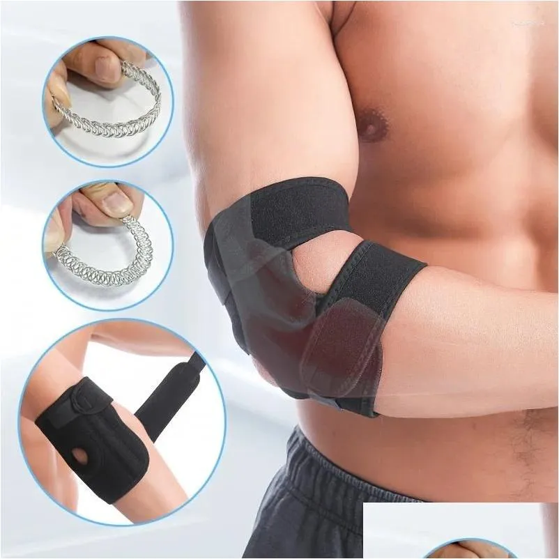 Knee Pads Adjustable Sports Elbow Breathable Basketball Gym Safety Arm Sleeve Fit Up To 176.37LB 1Pc