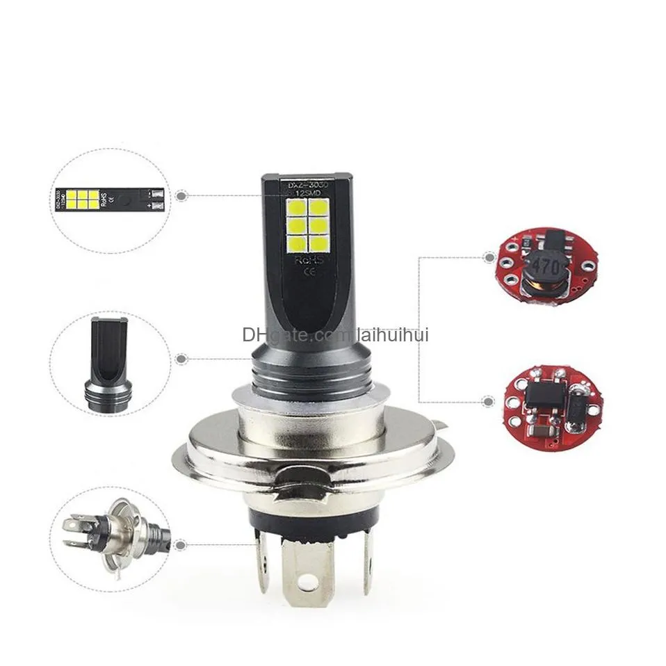 car fog light 3030 12led h7 dc12v-24v 24w led daytime running headlight 6000k h1 h3 h4 9005 9006 bulb