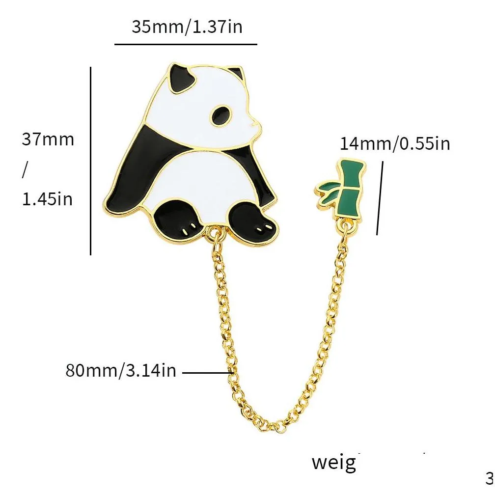 Party Favor Cartoon Panda Brooch Cute Animal Alloy Badge Schoolbag Pencil Bag Decoration Supplies Drop Delivery Home Garden Festive Ev Dhuxf