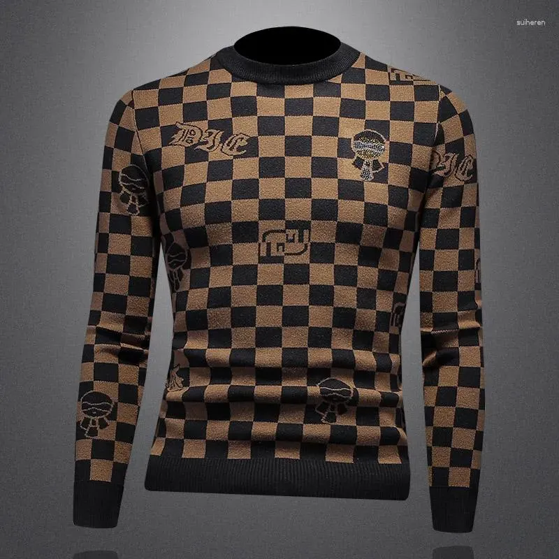 Men`s Sweaters Autumn High Quality Sweater Winter Fashion Jacquard Luxury Knitted Casual Pullovers Male Slim Fit Woolen 5XL