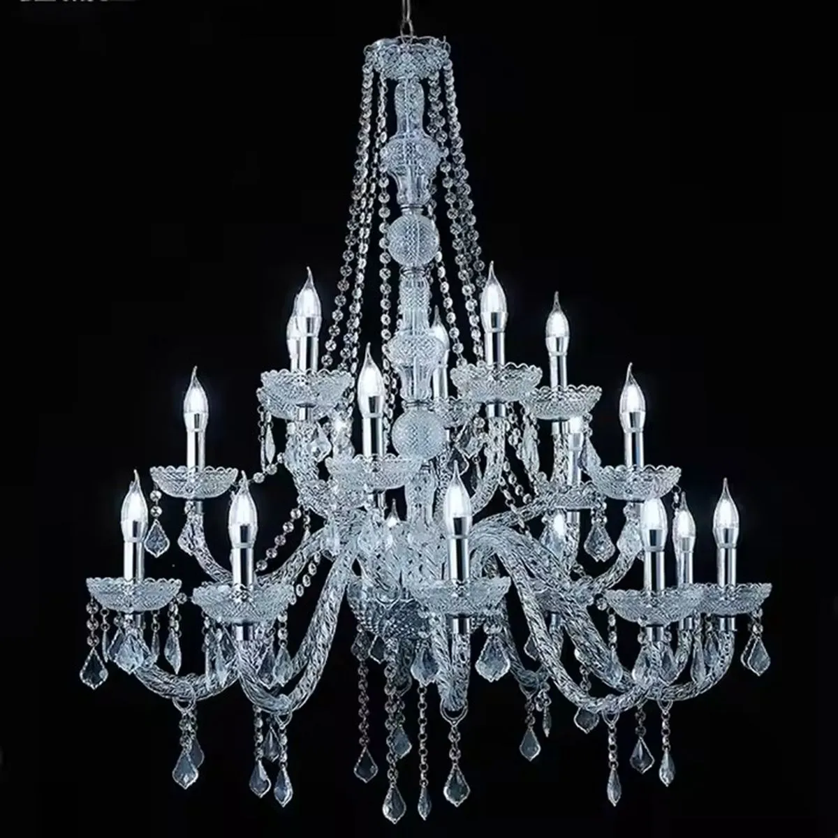 Modern Art Deco Large Pendant Luxury Exquisite acrylic Crystal Chandelier Led Pendant Lamp Lighting For wedding planner event decor