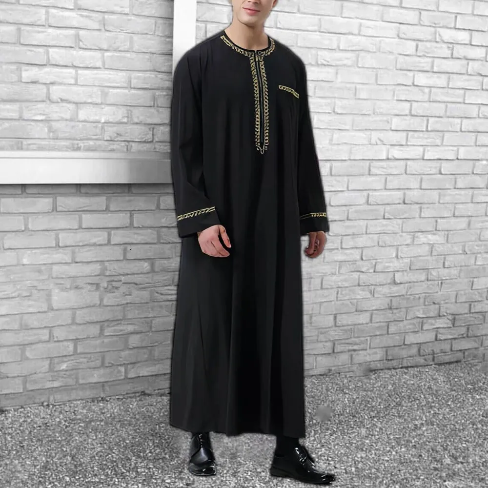 Ethnic Clothing Abaya Muslim Men Clothing Islam Dresses Fashion Kaftan Pakistan Caftan Saudi Arabia Jubba Thobe Moroccan Dubai Musulman Black