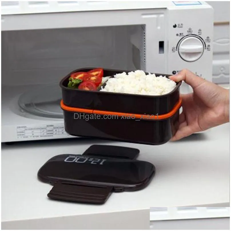 creative eco-friendly lunch box for kids 1400ml food cintainer portable bento leakproof microwavable storage 210423