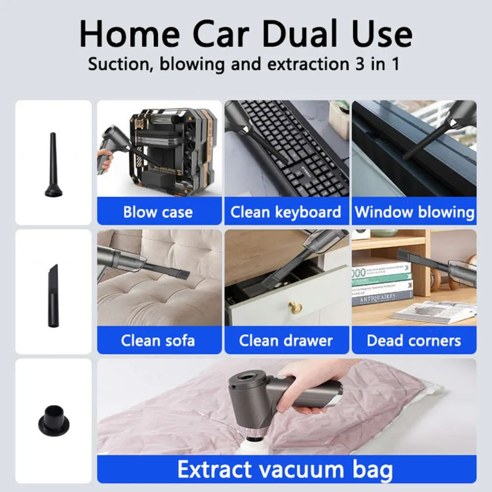 New Mini Car Vacuum Cleaner Portable Wireless Handheld Cleaner for Home Appliance Poweful Cleaning Machine Car Cleaner for Keyboard