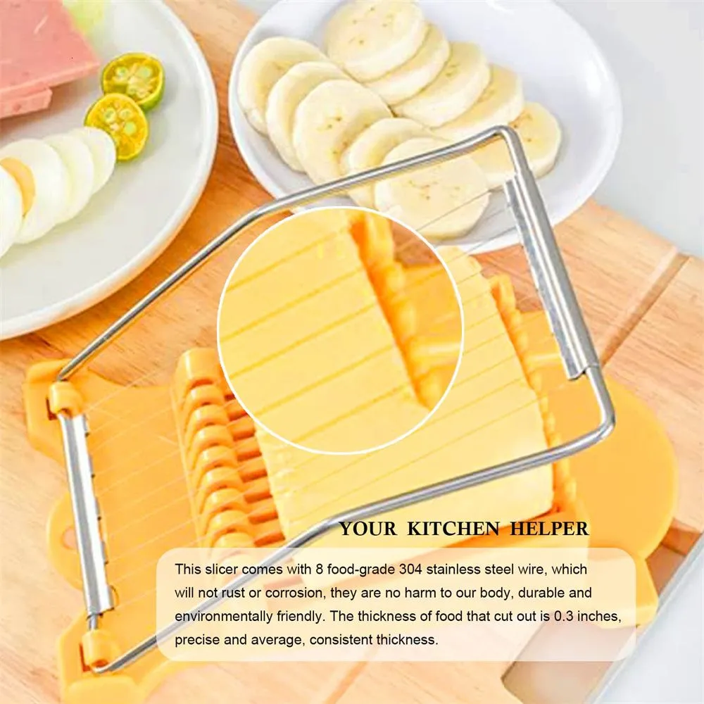 Poultry Luncheon Meat 304 Reinforced Stainless Steel Boiled Egg Fruit Soft Cheese Slicer Spam Cutter Kitchen Tools TLY007