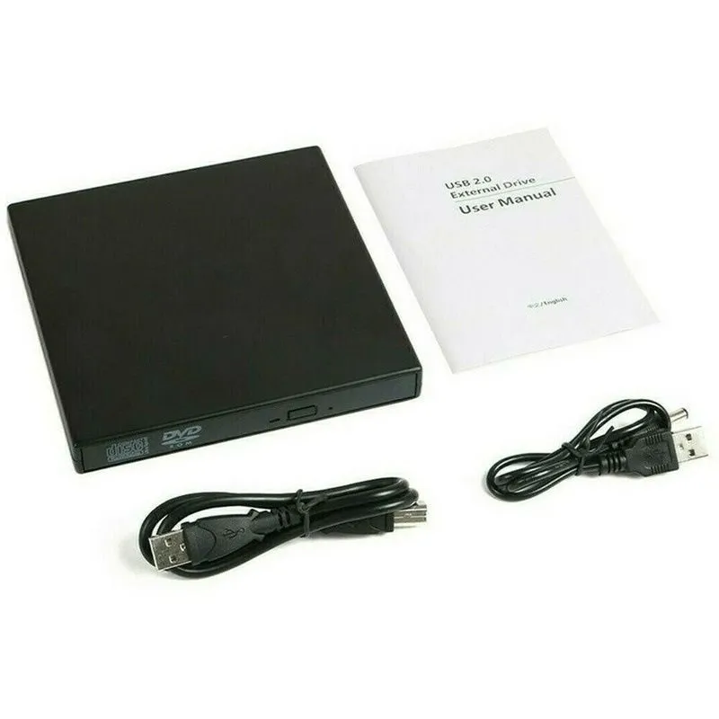 Slim External Optical Drive USB 2.0 DVD Combo DVD ROM Player CD-RW Burner Writer Plug and Play For Macbook Laptop Desktop PC