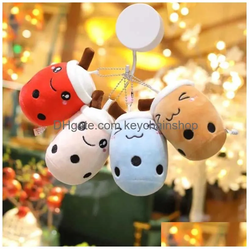Keychains & Lanyards Kaii Bubble Tea Keychain Soft P Toy Stuffed Boba Doll Cute Backpack Decoration Best Birthday Gifts For Drop Deli Dhwmr