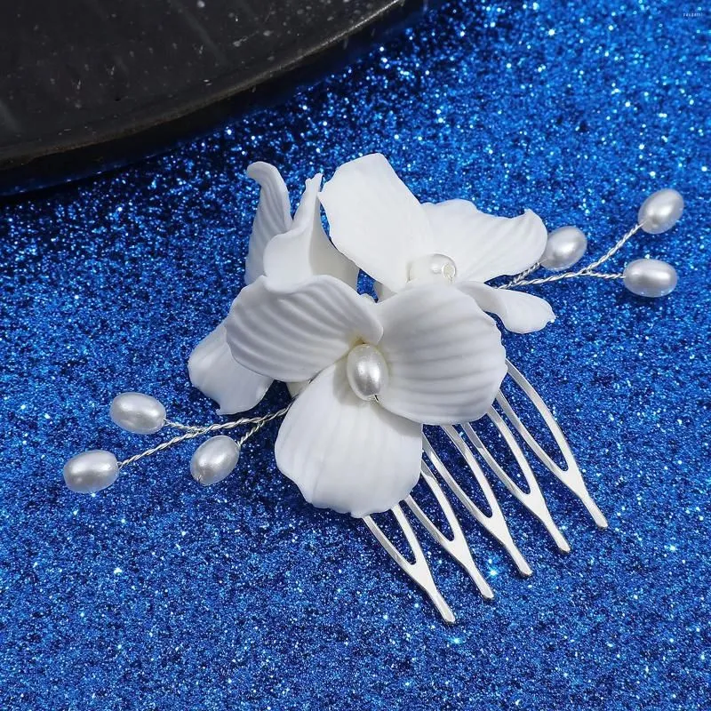 Hair Clips Jewelry Headdress Comb White Flower Decor Versatile Pearl For Cosplay Party Chinese Cloth Cheongsam