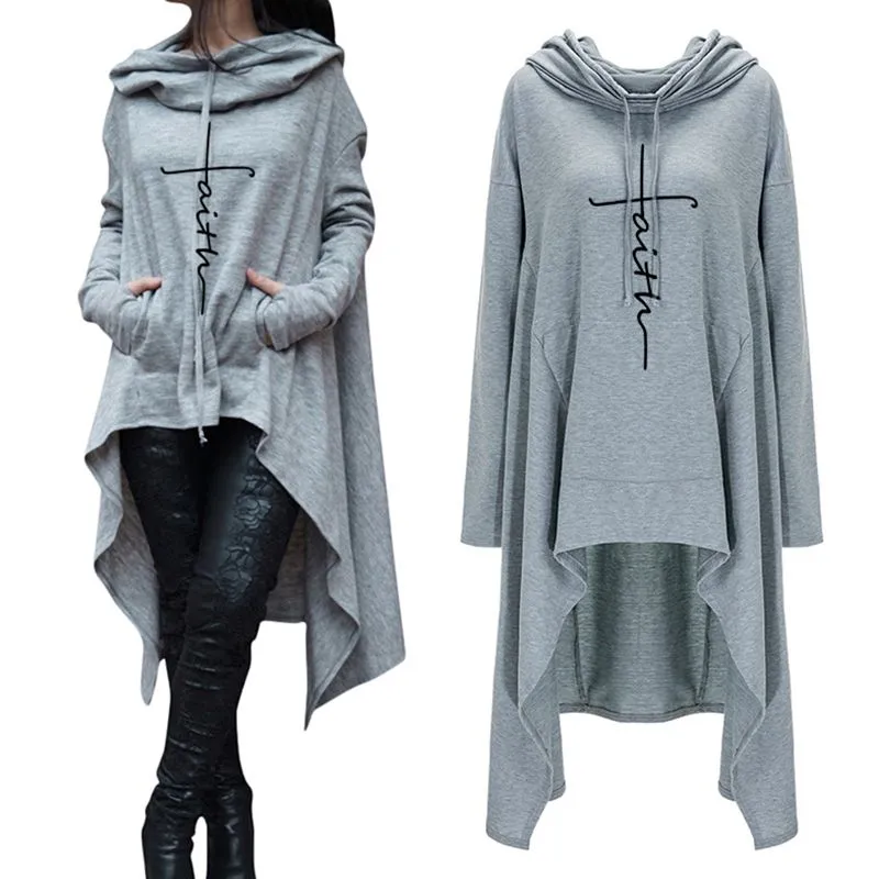 women hooded hoodies autumn winter fashion long sleeve hoody sweatshirt harujuku Girl cute letter print tops plus size 4XL