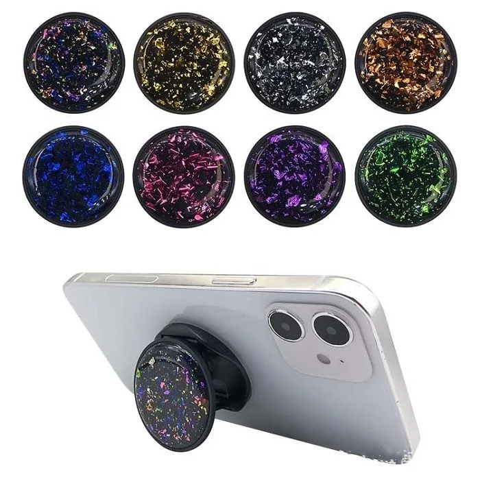 Folding Glitter cell Phone Holder Grip Stand for mobile smartphone Expanding finger holders grip