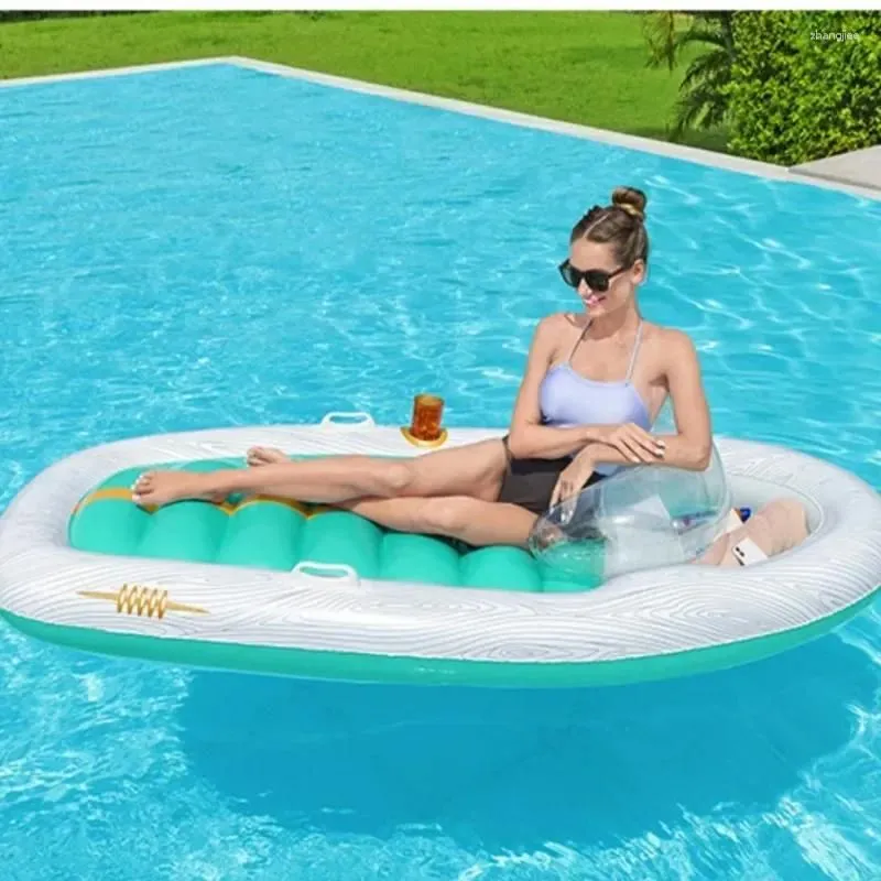 Camp Furniture Multifunctional Water Adult Floating Row Swimming Ring Inflatable Mattress Beach Deck Chair Seaside Surfboard