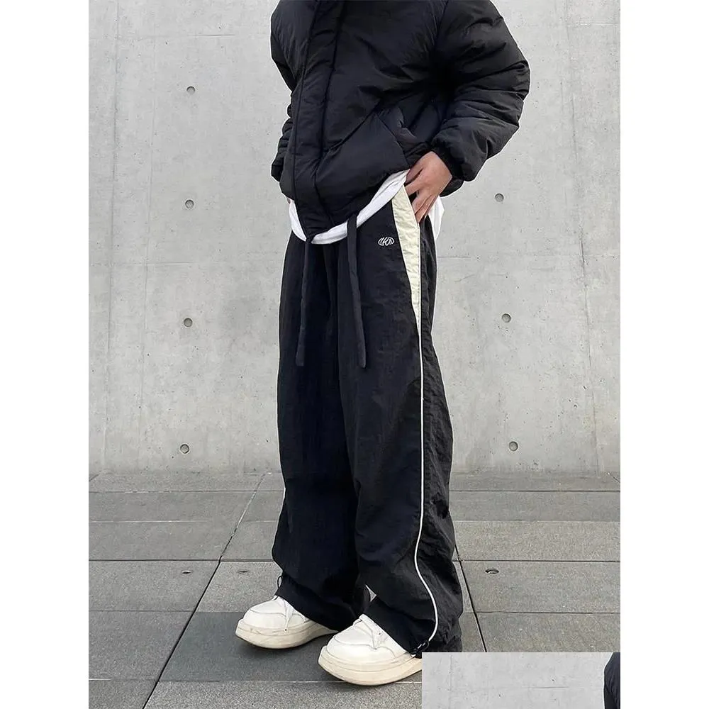 Men`s Pants Y2K Men Streetwear Chic Cargo Korean Harajuku Casual Parachute Tech For Women Sweatpants Wide Leg Joggers Trousers Clothes