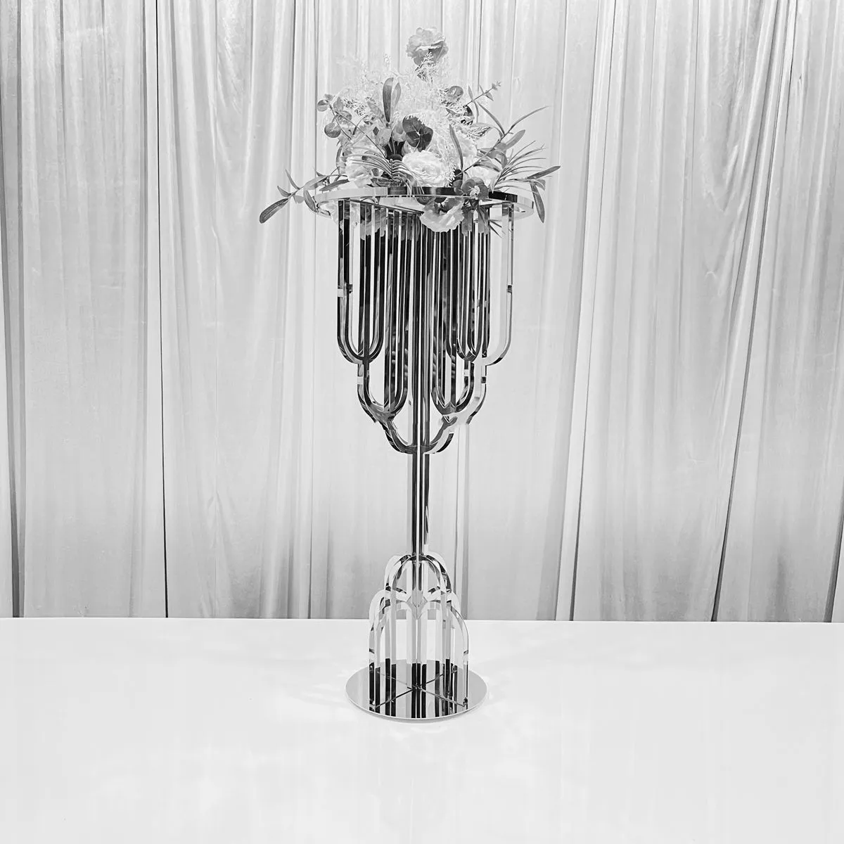 Wedding Supplies Floral Arrangement Stands Metal Flower Holder Gold Centerpieces for Wedding Table centrepieces 709