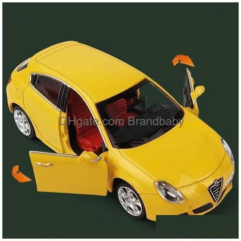 Diecast Model Cars 1 32 Alfa Romeo Giietta Alloy Car Diecasts Toy Vehicles Collect Boy Birthday Gifts T230815 Drop Delivery Toys Dhgyr