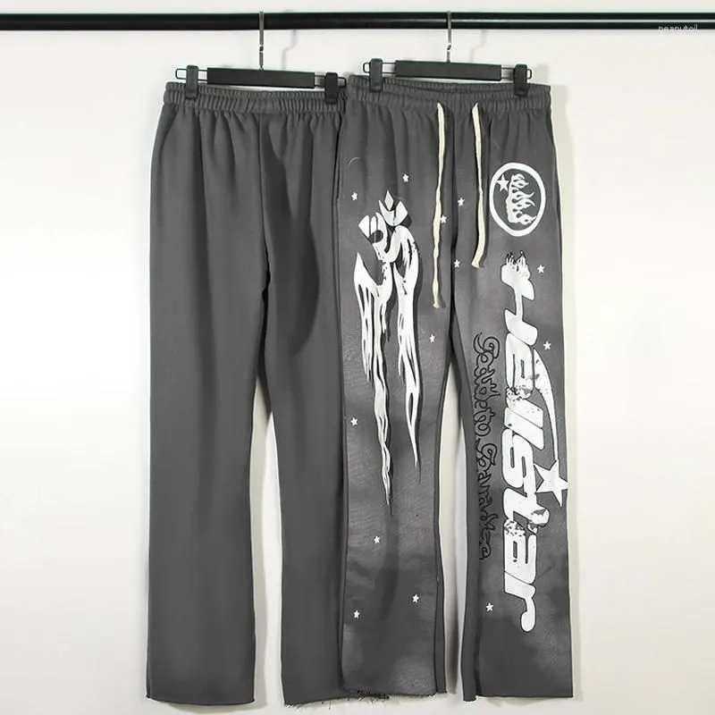 Men`s Pants Y2K Vintage Men Streetwear Black Baggy  Cargo Sweat Trousers Joggers  Flare Stacked Sweatpants Clothes